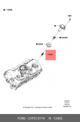 Свеча зажигания FORD Explorer (11-) OE CYFS-12-YT4 FORD