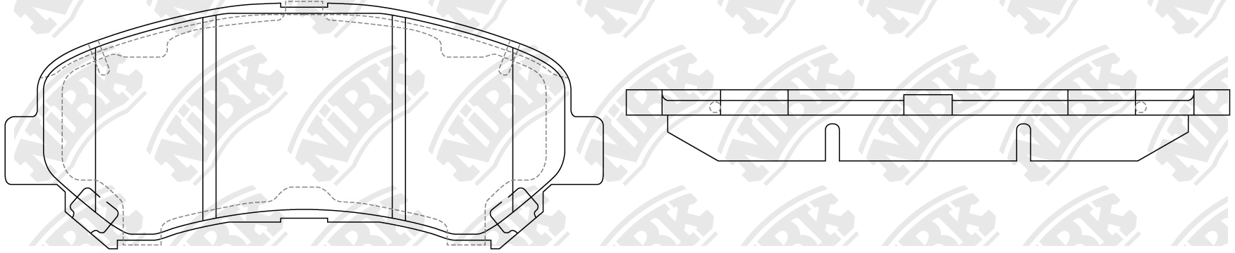 Колодки тормозные NISSAN QASHQAI 1.6/2.0 07-/X-TRAIL 07- передние PN2801 PN2801 NIBK