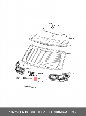ПОВОДОК СТЕКЛООЧИСТИТЕЛЯ 68079 868AA CHRYSLER