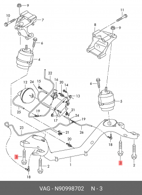 Q7 (2005>)/TOUAREG М14*1,5*150(48) N 909 987 02 VAG