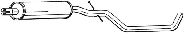 Среднийглушительвыхлопныхгазов BOSAL 281-641 BOSAL