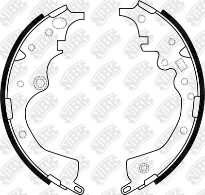 Колодки тормозные TOYOTA Corolla (-92) задние барабанные (4шт.) NIBK FN2378 NIBK