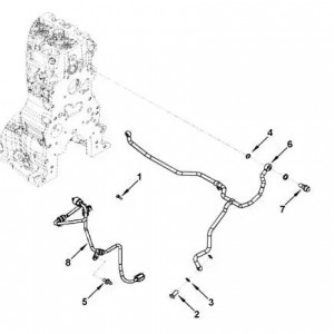 Трубка топливная от ТНВД к рампе КАМАЗ Камминз 6ISBe (4940552) (Haffen) 0523 HAFFEN