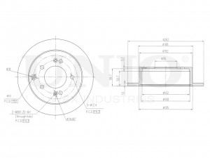 Диск тормозной задний BRD-20080 UNIO