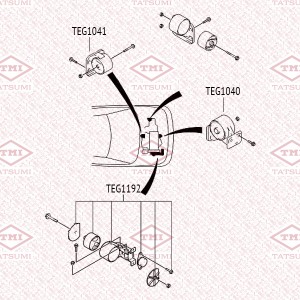 Опора двигателя задняя HYUNDAI Accent 00- TEG1041 TEG1041 TATSUMI
