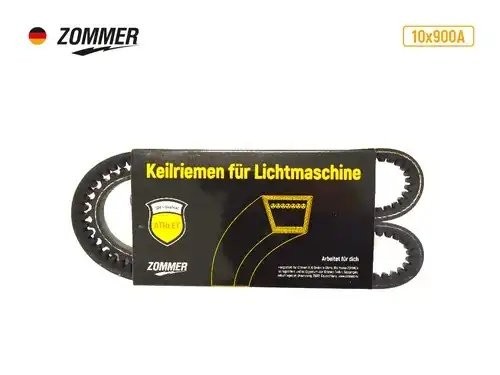 Ремень 900 (AVX10) генератора дв. 402, 4215 ГАЗель (зубчатый) ATHLET 10900A ZOMMER