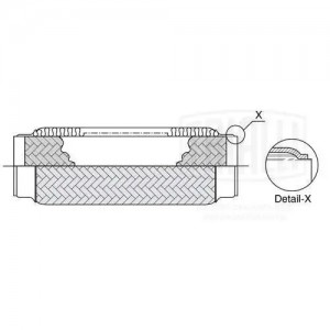 Виброкомпенсатор вых. трубы (Гофра) 75x200 InnerBraid (нерж. сталь) (FT 75200) FT 75200 TRIALLI