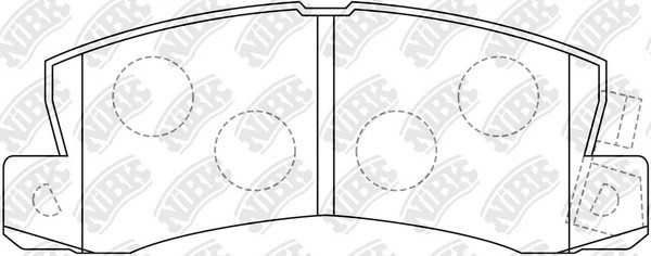 Колодки тормозные TOYOTA Avensis,Camry,Celica (87-01) задние (4шт.) NIBK PN1321 NIBK