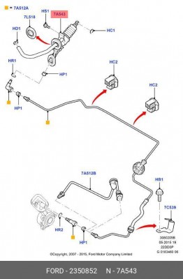 Цилиндр сцепления главный FORD Transit (11-) OE 2350852 FORD