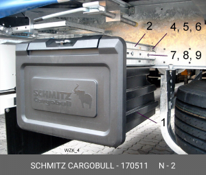 Крепление подкрылка/ящика инструментов 170511 SCHMITZ CARGOBULL