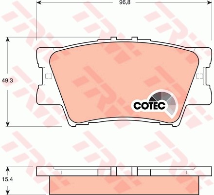 Колодки задние TOYOTA CAMRY (V40, V50), RAV4 III GDB3426 GDB3426 TRW