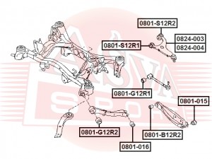 РЫЧАГ ЗАДНИЙ ВЕРХНИЙ ЛЕВЫЙ SUBARU 824004 0824-004 ASVA