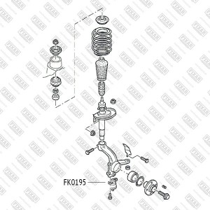 опора шаровая!\ Ford Galaxy 95> FK0195 FIXAR
