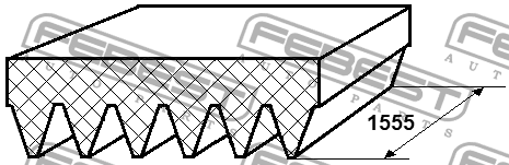 Ремень поликлиновой 6 клинов 88128-6L1555 88128-6L1555 FEBEST