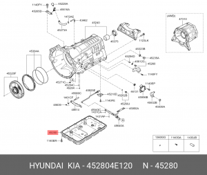 Поддон масляный АКПП - Mohave (Original) 45280-4E120 452804E120 HYUNDAI KIA