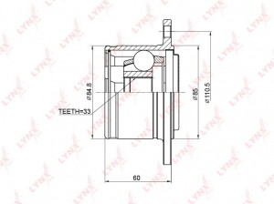 ШРУС внутренний CI-3711 LYNXAUTO
