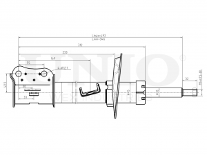 Амортизатор газовый передней подвески левый SAB-10262 UNIO