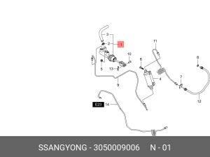 Цилиндр сцепления главный SSANGYONG Actyon (06-),Kyron (05-),Actyon Sports (06-) 3050009006 SSANG YONG