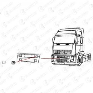 заглушка! бампера \Volvo FH12/16 FM9/12 2FH155 COVIND