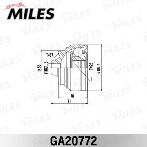 ШРУС наружный BMW 5 (F10)/7 (F01) 07-15 GA20772 GA20772 MILES