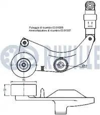 ролик натяжной с механизмом натяжения!\ Honda Accord VIII 2.0 R20A3 08> 542005 RUVILLE