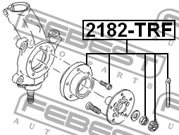 Ступица в сборе передняя FORD TRANSIT TT9 2006-2014 2182-TRF 2182-TRF FEBEST