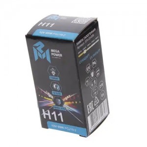 Лампа 12V H11 55W PGJ19-2 Standart MEGAPOWER 37033006 MEGA POWER
