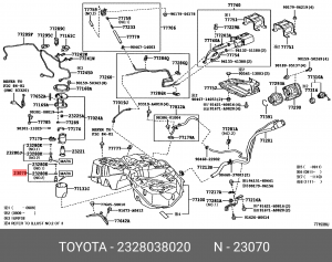 Регулятор давления 23280-38020 23280-38020 TOYOTA