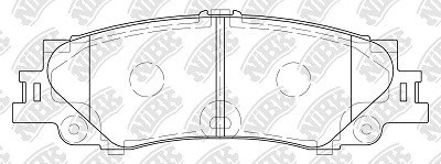Колодки тормозные TOYOTA Land Cruiser (300) (21-) задние дисковые (4шт.) NIBK PN1544 NIBK