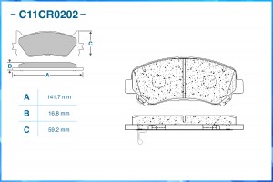 Тормозные колодки передние Low Metallic C11CR0202 C11CR0202 CWORKS