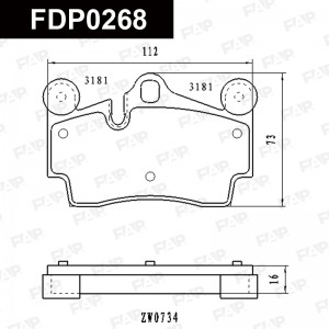 Тормозные колодки дисковые смесь CERAMIC FDP0268 FDP0268 FAP