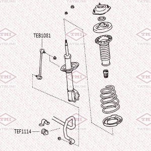 Тяга стабилизатора передняя L/R TOYOTA Camry/Previa 00- TEB1081 TEB1081 TATSUMI