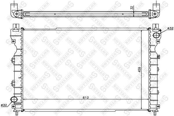 радиатор системы охлаждения!\ Rover Freelander II 1.8i/2.5i/2.0TD 00-06 10-26283-SX STELLOX
