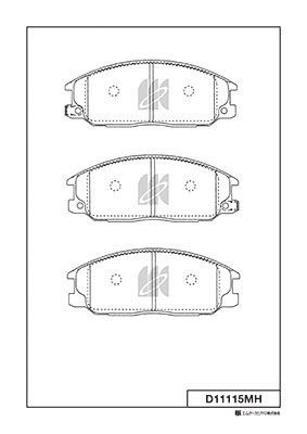 Колодки тормозные дисковые (с антискрипной пластиной)  HYUNDAI SANTA F? I (SM) D D11115MH MK KASHIYAMA