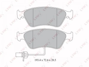 колодки диасковые передн.!\ Audi A6 2.0D-4.2 04-11 / A8 2.8-6.0 03-10, VW Phaeto BD-1222 LYNXAUTO