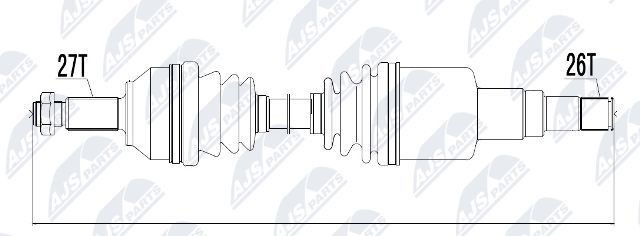 привод левый!\ Jaguar X-Type 2.1/2.0/2.0D 02> NPWJG000 NTY