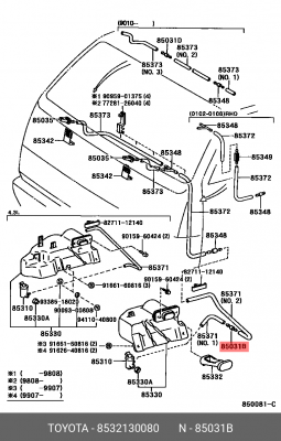 TOYOTA CAMRY V40/ RAV 4/ YARIS лобового стекла 85321-30080 TOYOTA