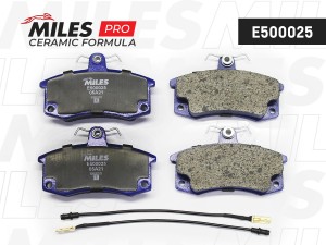 Колодки тормозные передние (с датчиком) (Смесь CERAMIC серия PRO) ВАЗ 2110/2111/ E500025 MILES
