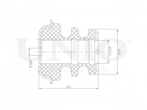 Отбойник заднего амортизатора DUC-40011 UNIO