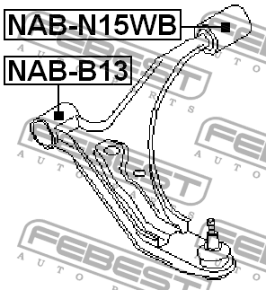 Сайлентблок задний переднего рычага NAB-N15WB FEBEST