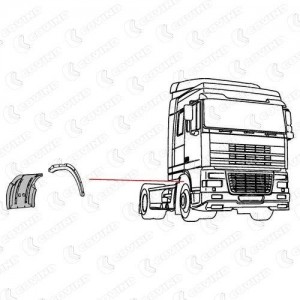 крыло переднее!задняя часть правая \DAF XF95 XF0320 COVIND