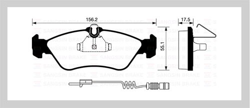 Колодки тормозные дисковые MB Sprinter 308D/310D 95,VW LT28-35 2.3i-2.5TDi 96-98 SP1274 SANGSIN
