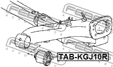 Сайлентблок задней балки TOYOTA IQ KGJ10/NGJ10 2008- TAB-KGJ10R TAB-KGJ10R FEBEST