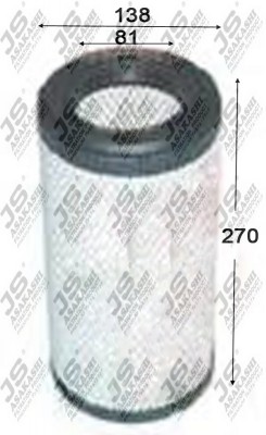 фильтр воздушный !D137.3 H280.2 внешний с пламягасителем\Toyota Lift A0425OUT JS ASAKASHI