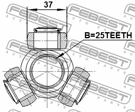 Трипоид 25X37 OPEL VIVARO 2001-2014 1816-MOVA 1816-MOVA FEBEST