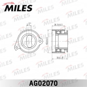 Ролик ремня ГРМ KIA SPORTAGE 2.0 99-/MAZDA 626 91- (INA 531010820) AG02070 AG02070 MILES