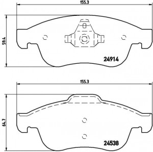 Колодки тормозные P68050 P68050 BREMBO