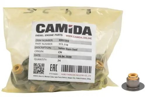 Колпачок маслосъемный Cummins ISBe, ISDe, ISLe КАМАЗ CAMIDA Китай 111110 CAMIDA