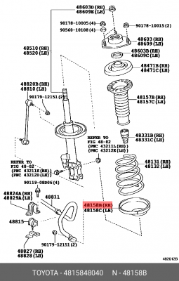 проставка пружины передн.!\ Lexus RX350/450 10-15 48158-48040 TOYOTA