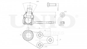 Опора шаровая передняя нижняя левая SSP-20133 UNIO